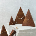 Pyramid triangle Wooden display stand set